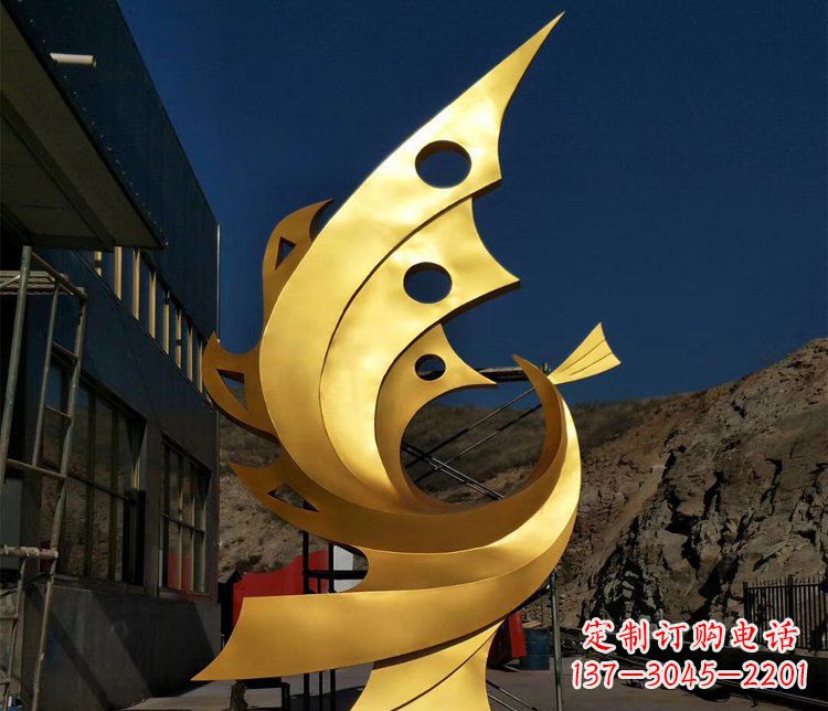 天津精美不锈钢抽象凤凰景观雕塑