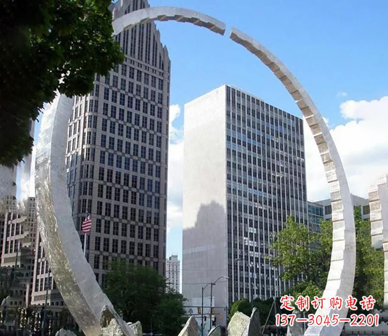 天津金属圆环景观雕塑