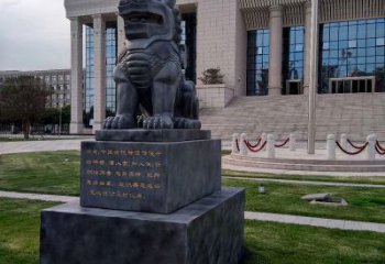 天津法院神兽獬豸雕塑--正大光明庇护激励雕塑