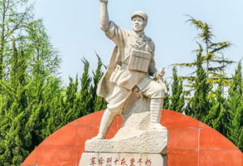 天津董存瑞石雕为共和国献身的英雄记忆