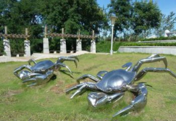 天津产品名称精美铸造不锈钢螃蟹雕塑