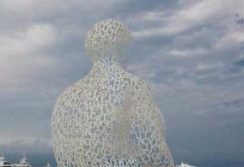 天津不锈钢字母镂空人物雕塑