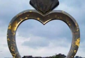 天津不锈钢大型钻石戒指景观雕塑