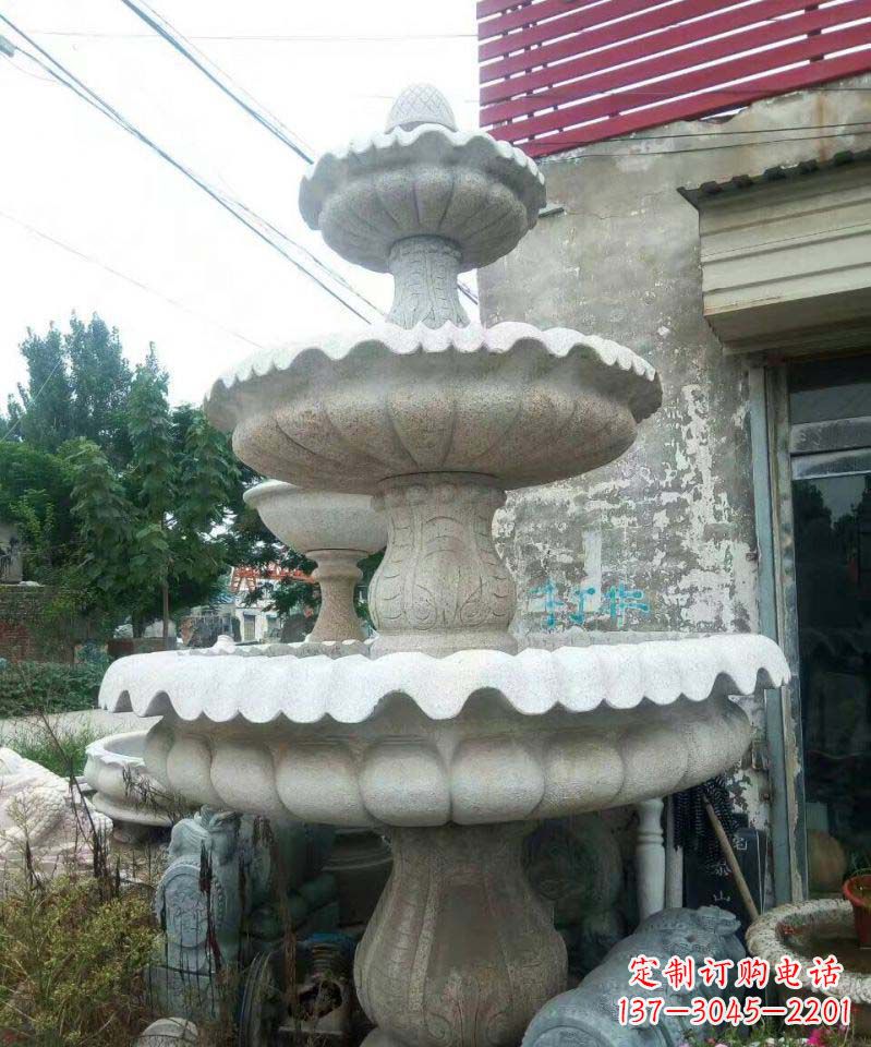 天津公园大理石多层喷泉景观石雕