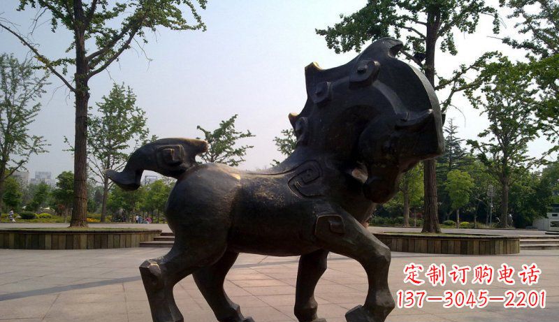 天津中领雕塑灵动小马铜雕