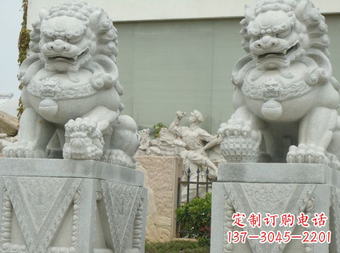 天津高端大理石狮子石雕