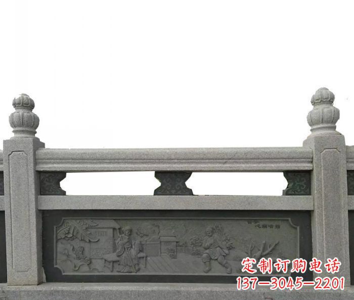 天津公园仿古石雕栏板