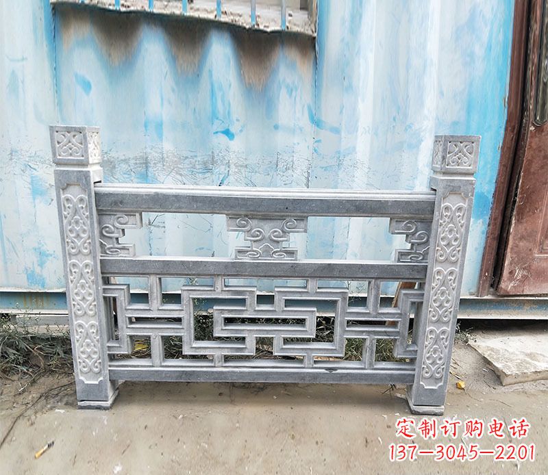 天津艺术精美的公园仿古石栏板雕刻