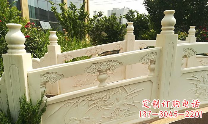 天津精美汉白玉石拱桥雕塑