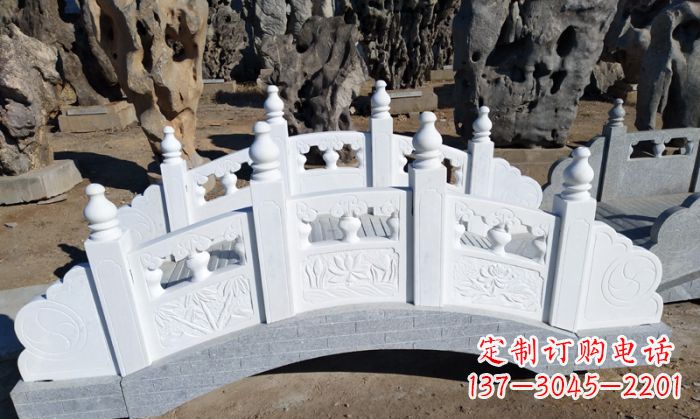 天津手工雕刻的汉白玉拱桥雕塑
