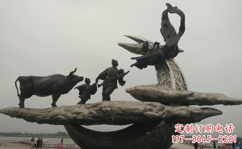 天津非凡爱恋不锈钢牛郎织女雕塑