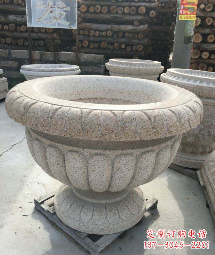 天津高质量大理石花盆石雕
