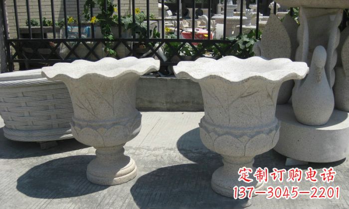 天津大理石花盆雕塑