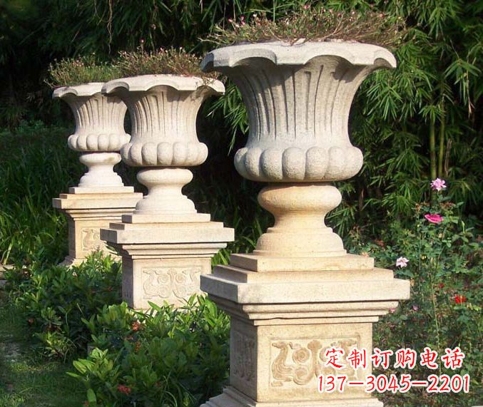 天津高质量大理石花盆石雕
