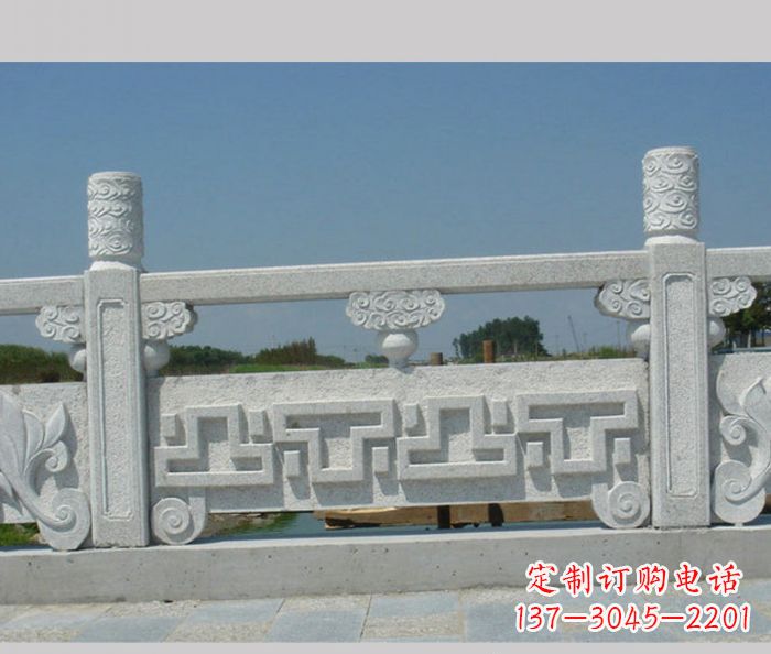 天津公园景观大理石栏板雕塑