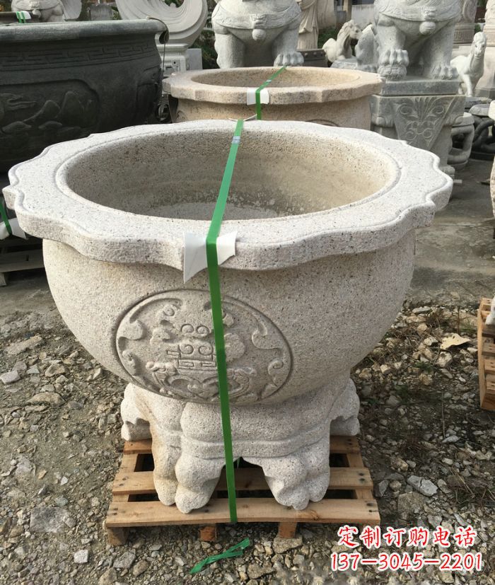 天津高品质大理石水缸雕塑