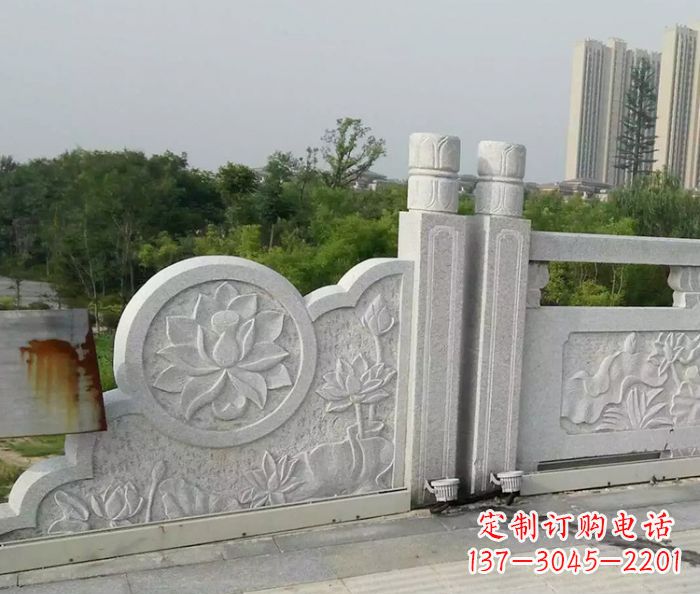 天津汉白玉石雕栏板