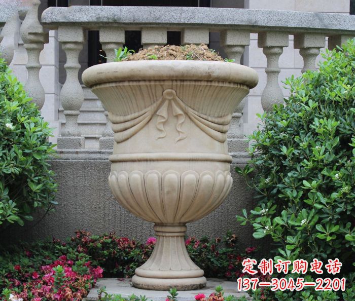 天津公园景观欧式花盆石雕