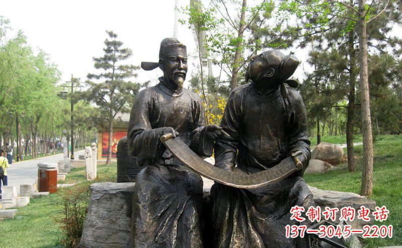 天津传承经典，定制古典唐代人物小品铜雕