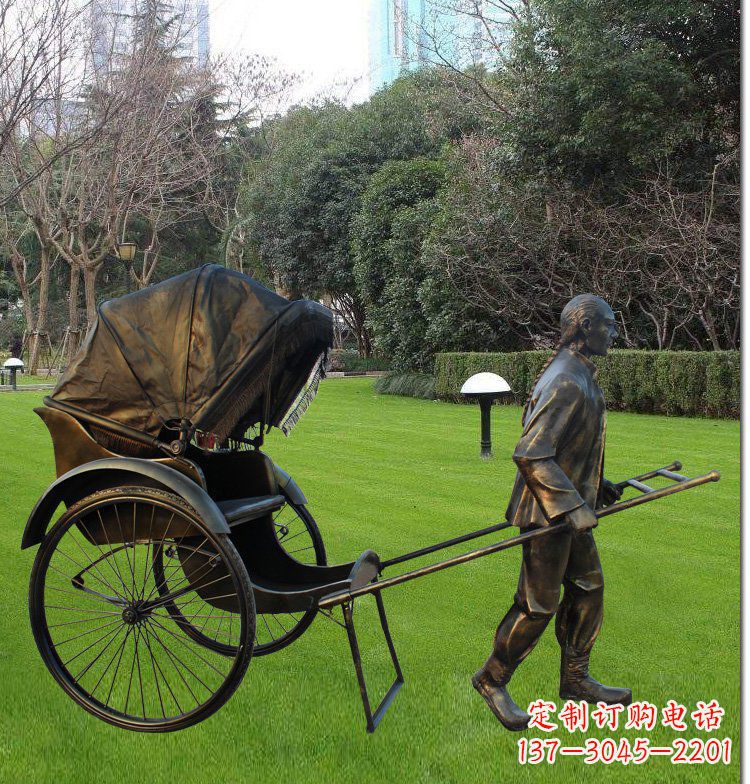 天津艺术纪念·传统文化·黄包车雕塑