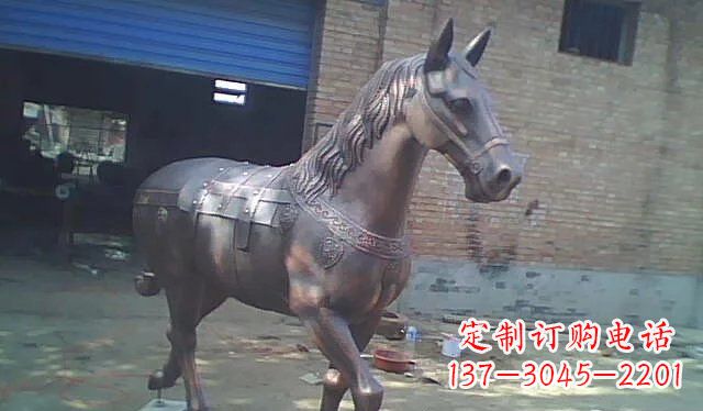 天津公园马动物铜雕 (4)