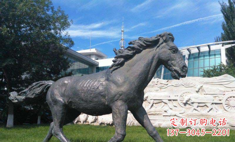 天津公园马动物铜雕 (5)