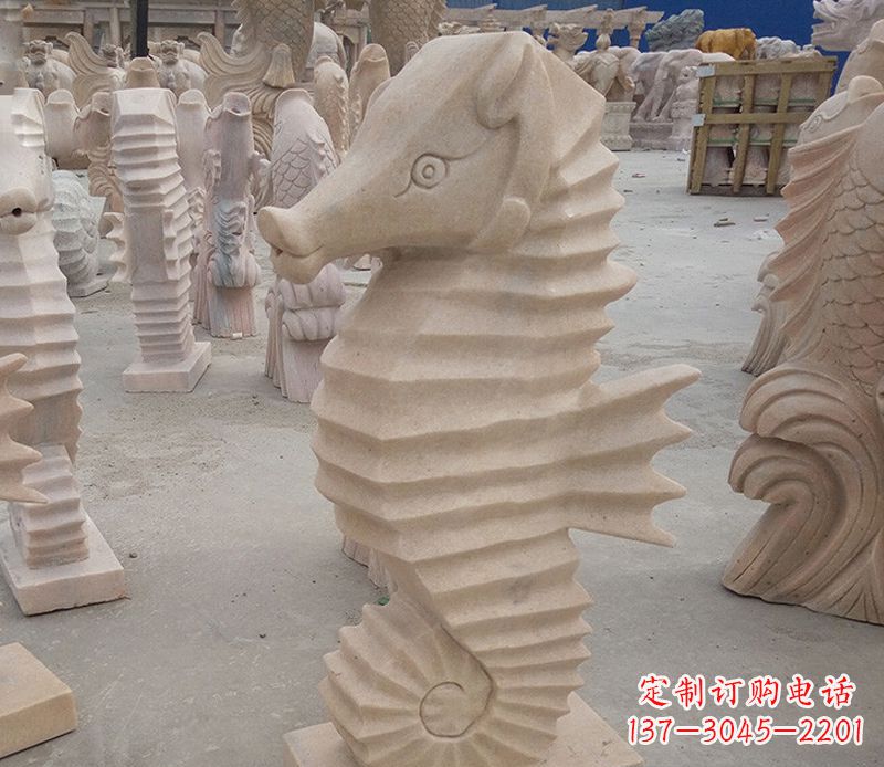 天津海马石雕塑——精美的艺术美学