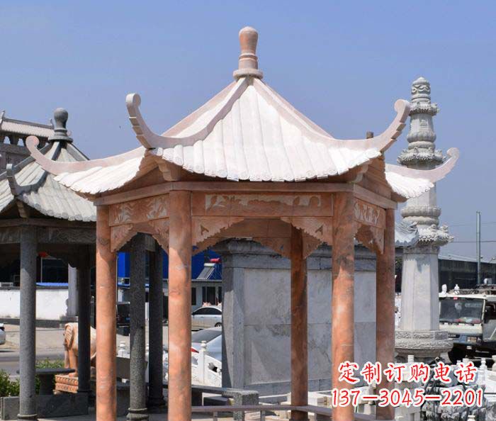 天津中领雕塑设计凉亭雕塑,清新简约添美感