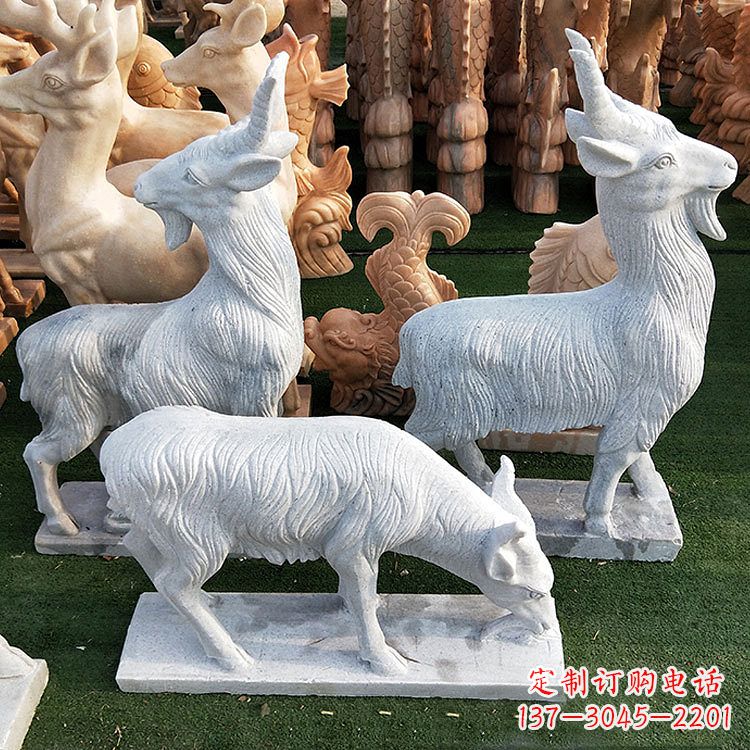 天津精美白玉石动物雕塑