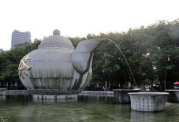 天津精致雕塑茶壶石雕