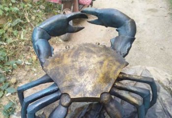 天津中领雕塑精美绝伦的螃蟹铜雕