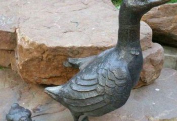 天津动物雕塑——精致铜质鸭子雕塑