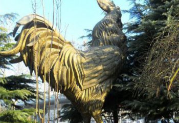 天津艺术级公鸡大型铜雕