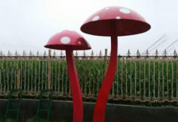 天津精致蘑菇不锈钢雕塑