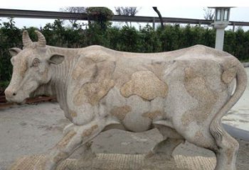 天津中领雕塑精美绝伦的奶牛石雕