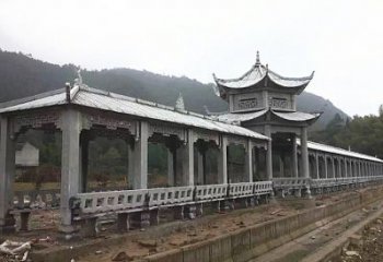 天津中领雕塑定制精美的公园石雕亭子长廊