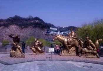 天津精美铜雕唐僧师徒小品