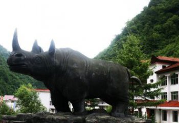 天津艺术犀牛石雕