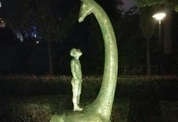 天津壮观绝伦的长颈鹿雕塑
