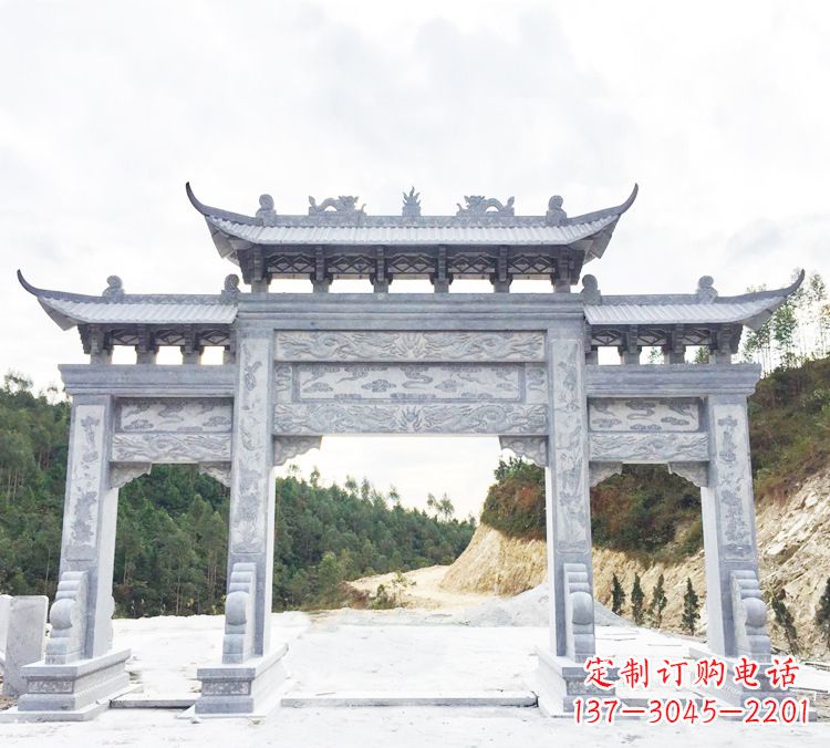 天津中领雕塑精美牌坊雕塑