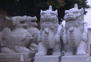 天津古典独角兽石雕