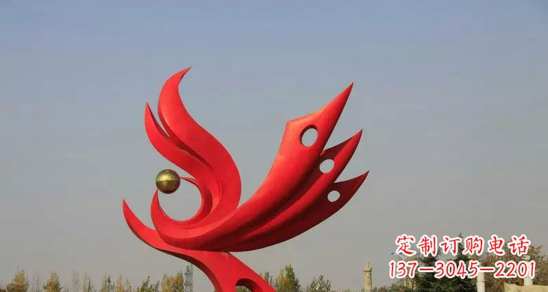 天津不锈钢手工凤凰雕塑