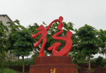天津精致大气的不锈钢抽象福字雕塑