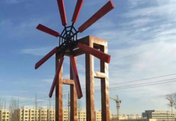 天津优雅的不锈钢风车雕塑