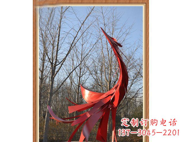 天津广场景观不锈钢凤凰雕塑