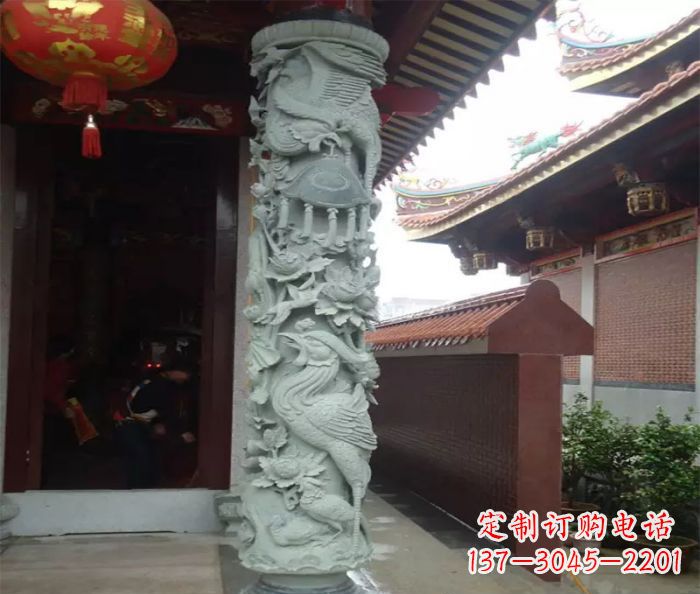 天津广场景观大理石龙柱石雕_2