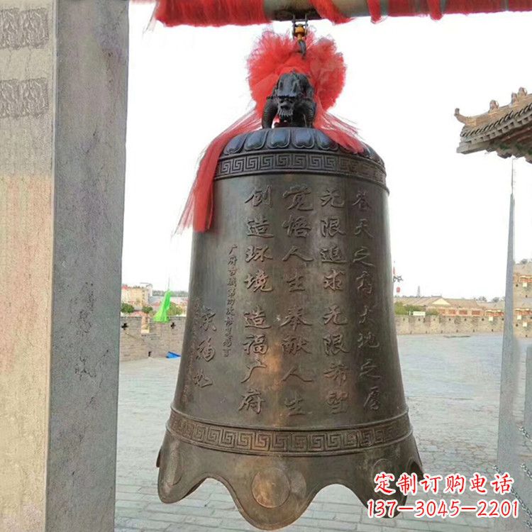 天津传承经典律动热情——亿领中国领先的广场铜钟雕塑