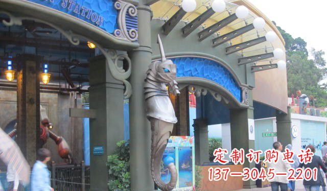 天津海马铜雕