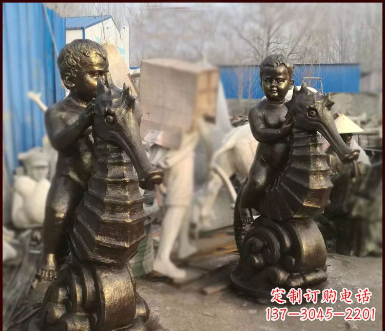 天津海马公园铜马雕塑-专业定制,艺术精致