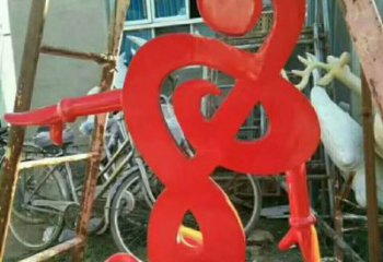 天津中领雕塑-不锈钢音符抽象雕塑